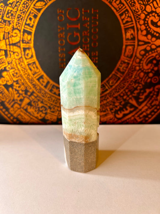 Caribbean Blue Calcite Tower