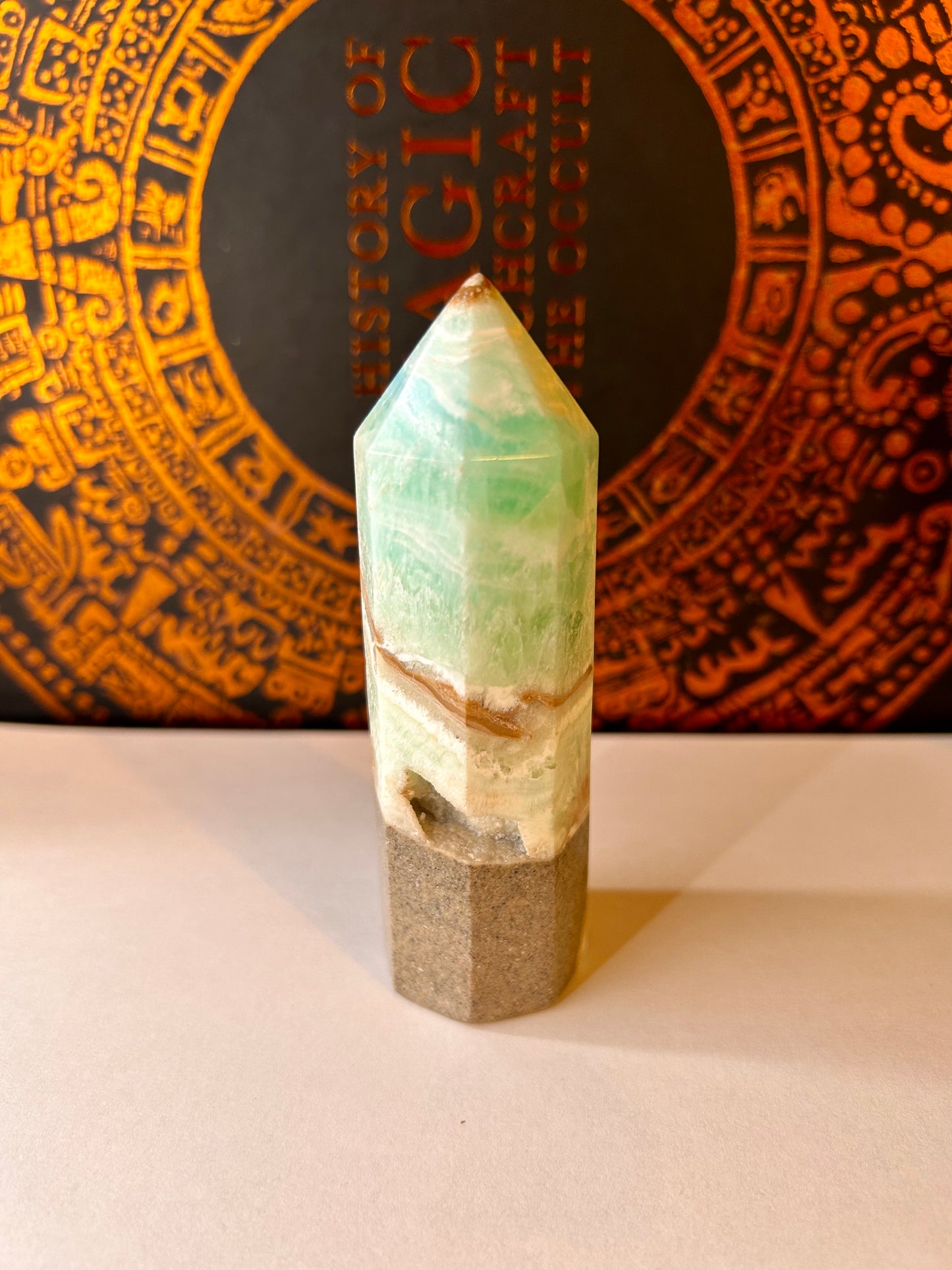 Caribbean Blue Calcite Tower