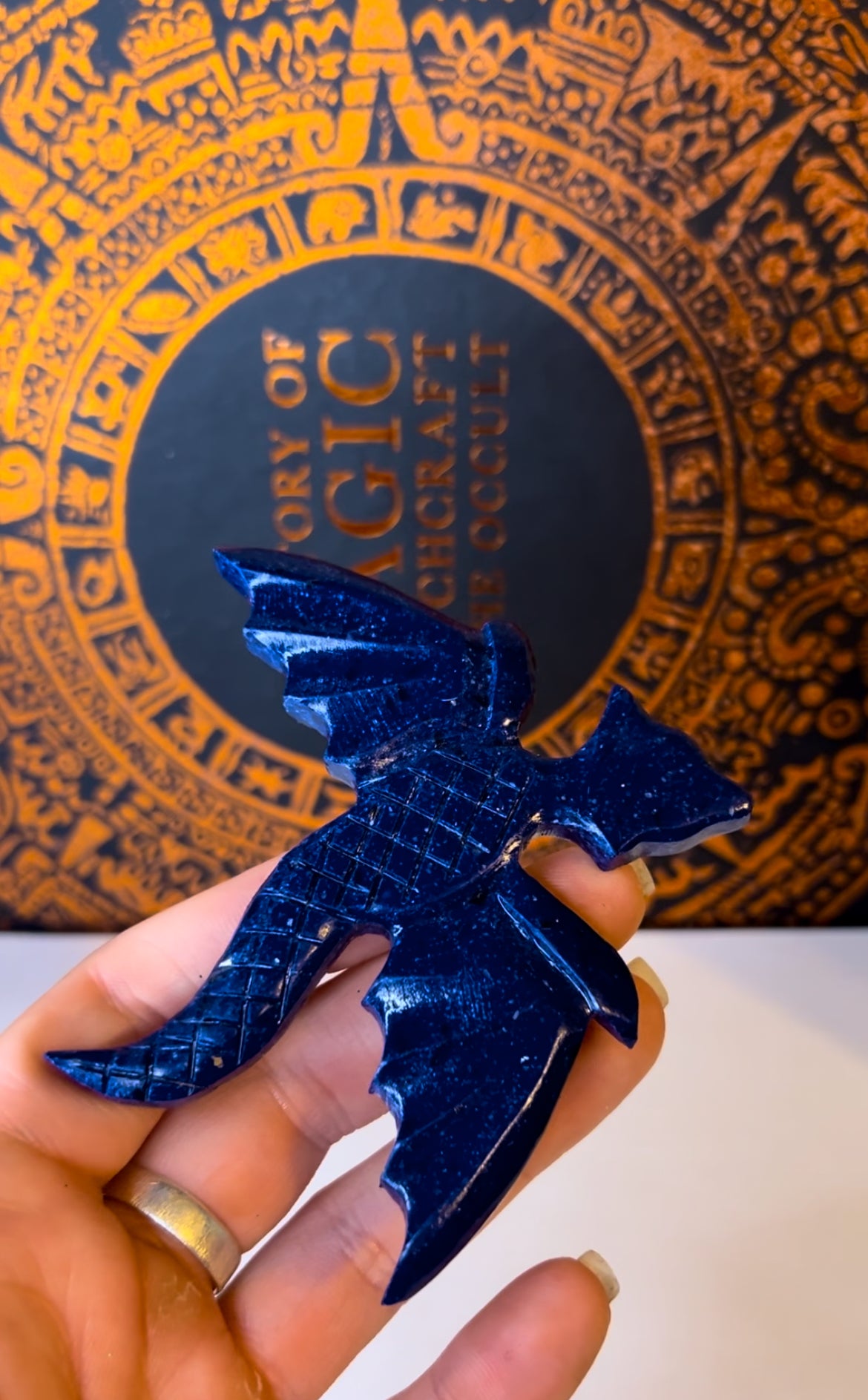 Lapis Lazuli, Carved, Dragon