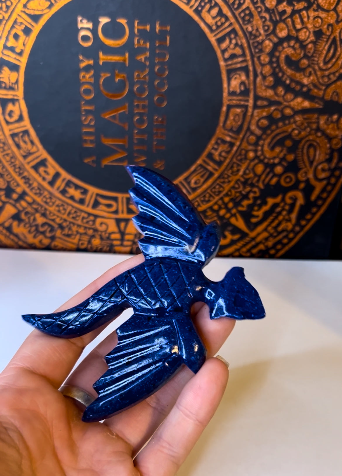 Lapis Lazuli, Carved, Dragon