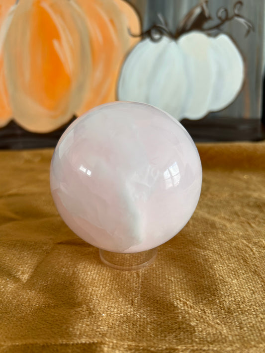 Pink Mangano Calcite, Sphere, Large