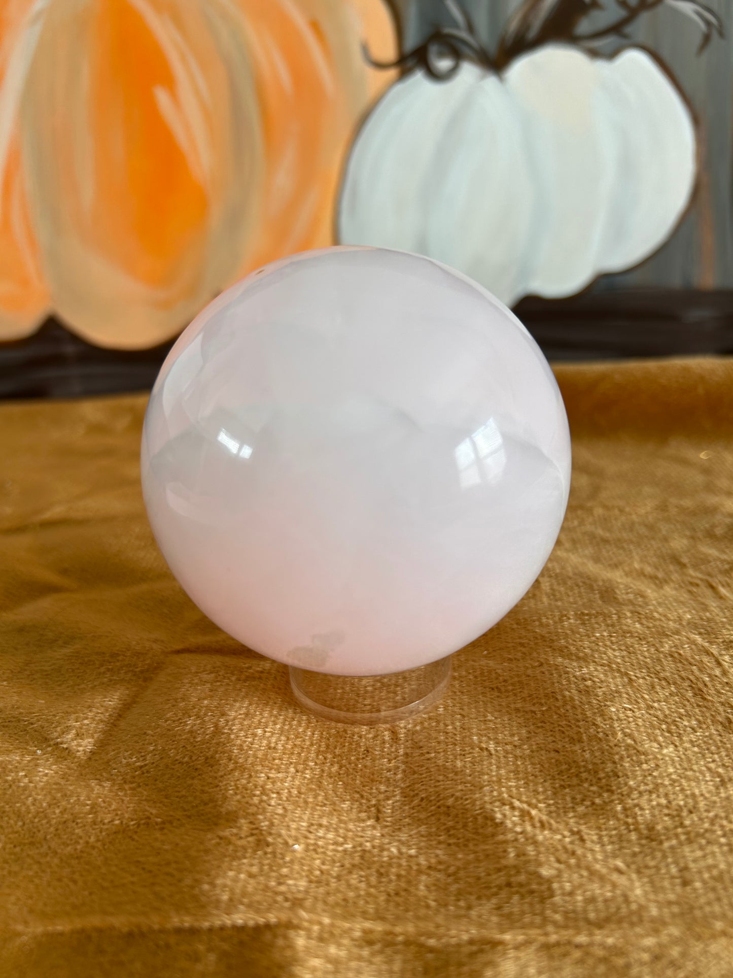 Pink Mangano Calcite, Sphere, Large