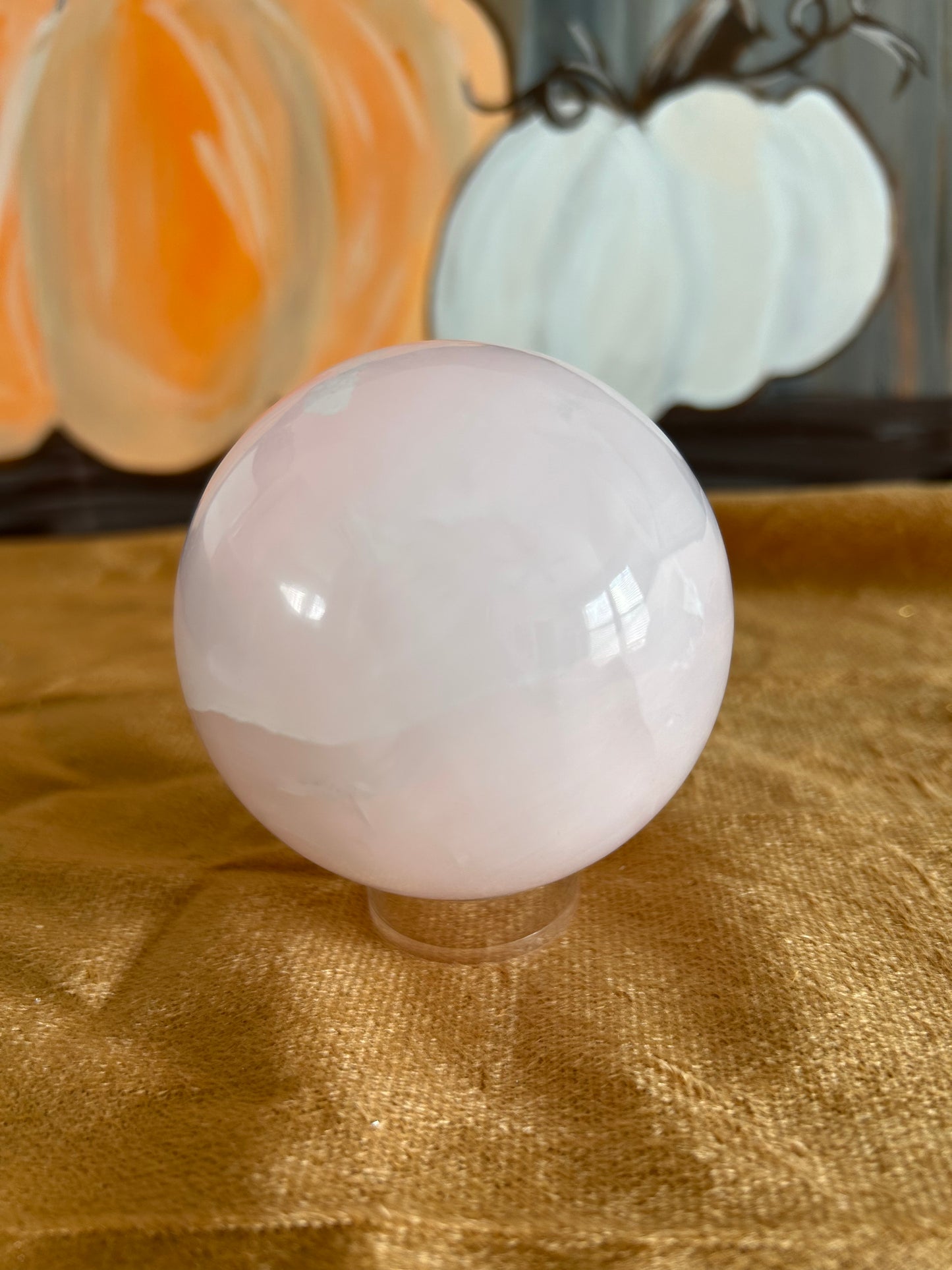 Pink Mangano Calcite, Sphere, Large