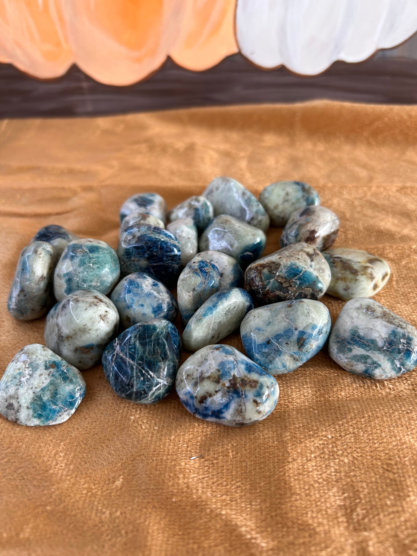 Blue Apatite, Tumbled